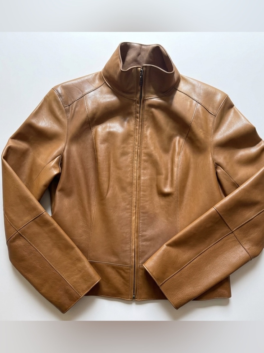 MARC NEW YORK ANDREW MARC COGNAC VINTAGE LEATHER JACKET